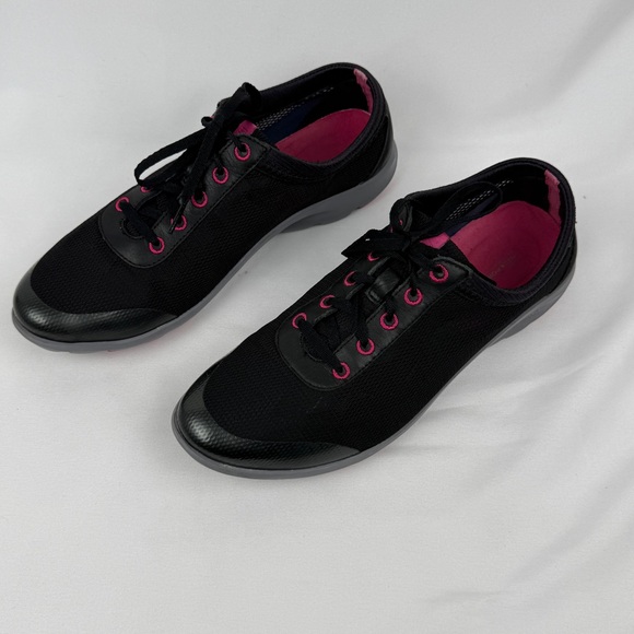 Rockport truFLEX Walking Sneakers Black Pink Sz 9.5 Women’s Comfort Lightweight - Picture 2 of 10